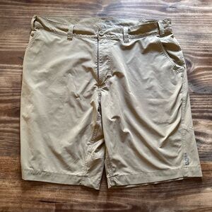 Eddie Bauer Men's Tan Flat Front Shorts